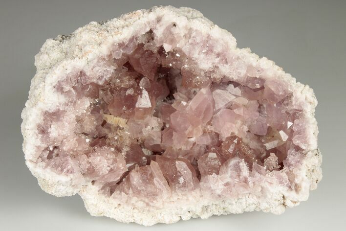 Sparkly, Pink Amethyst Geode Half - Argentina #195424